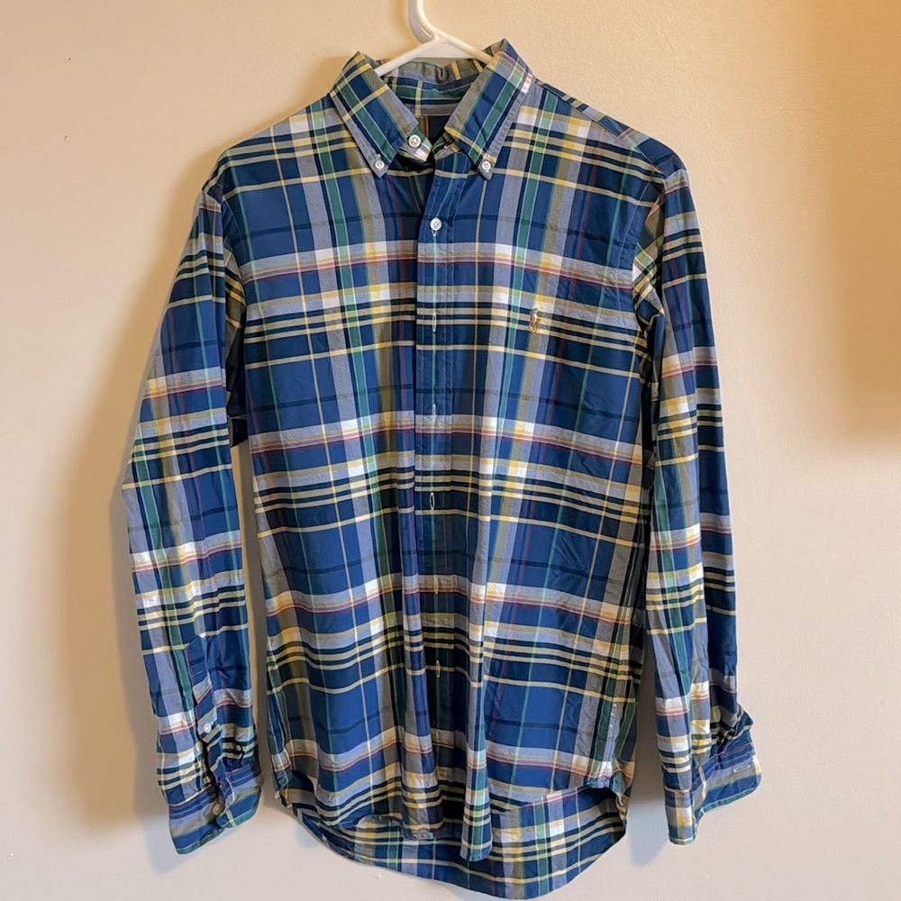 Ralph Lauren Men’s Plaid Button Up Shirt. Size Small